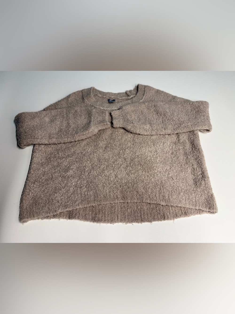 aerie Plush Taupe Crewneck Sweater
